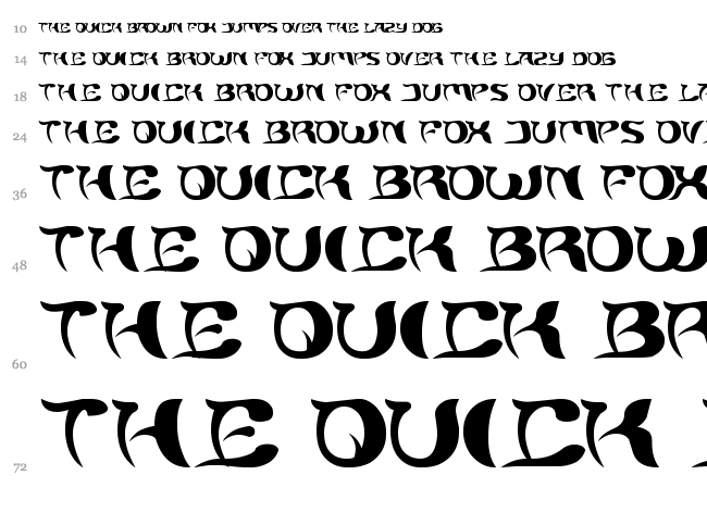 Brain Storm font waterfall